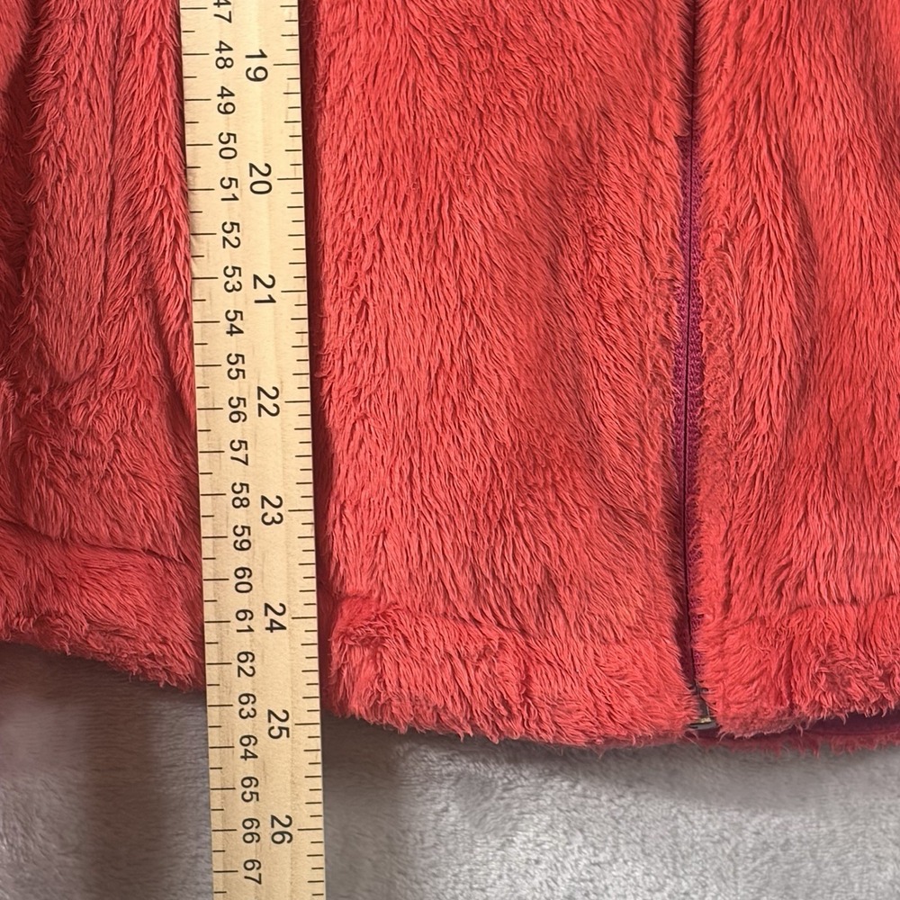 North Face Osito Full Zip Fleece Jacket Womens Small Coral Orange Red Warm‎ - Picture 7 of 10